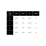 Size Chart for women's white nightdress short