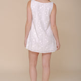Women's white cotton short nightdress